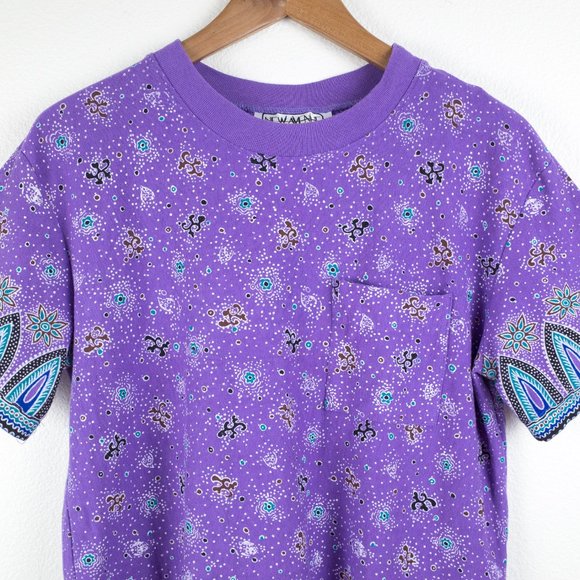 Vintage Printed Shorts & T-Shirt Two Piece Matching Set M - Picture 6 of 13